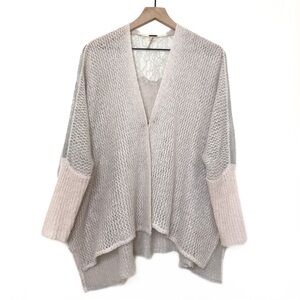 FREE PEOPLE Knit Lace Wool Alpaca Blend Cardigan S